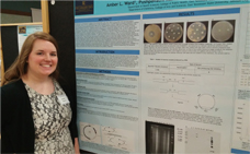 Amber Ward at her poster