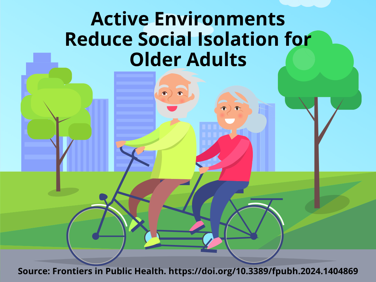 Active environments reduce social isolation for older adults