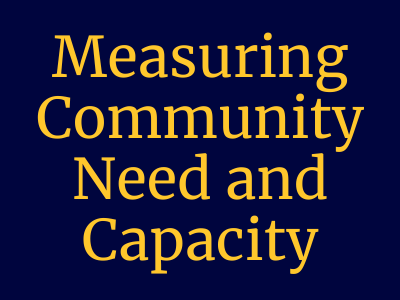 Photo for Measuring Community Need and Capacity for Impact across Geographies