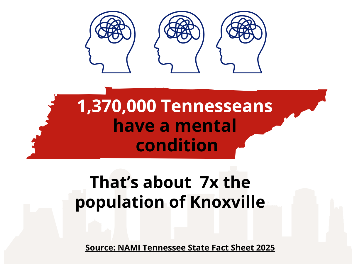 1,370,000 Tennesseans have a mental condition