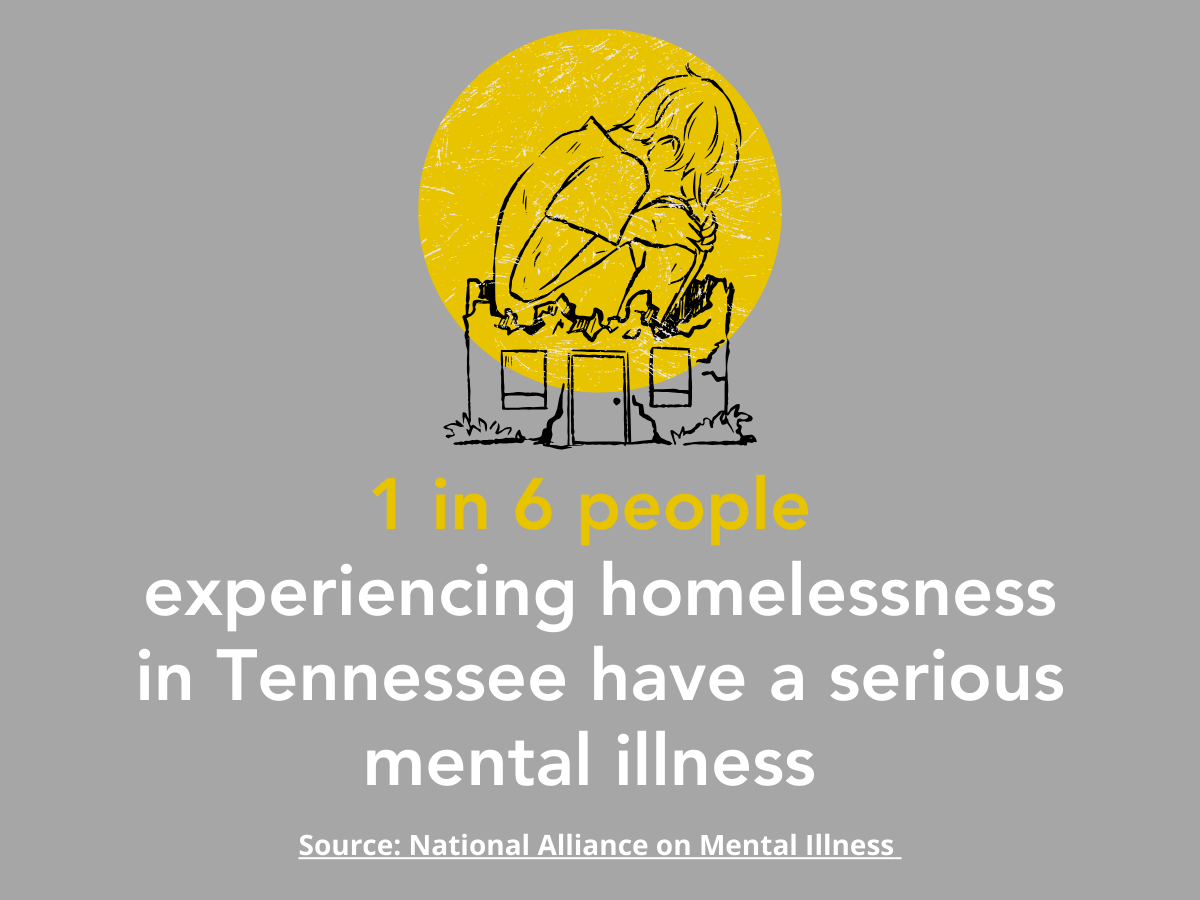 1 in 6 people experiencing homelessness live with a serious mental illness