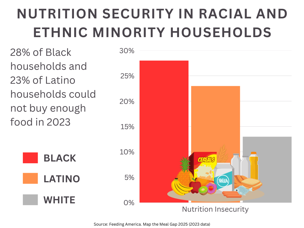 Nutrition security in racial and ethnic minority households graphic