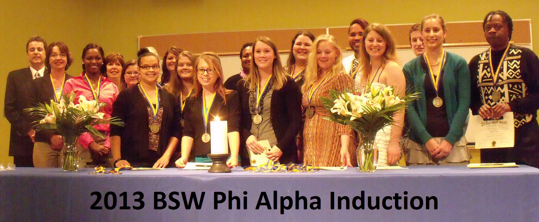 2013 Phi Alpha BSW Induction Photo