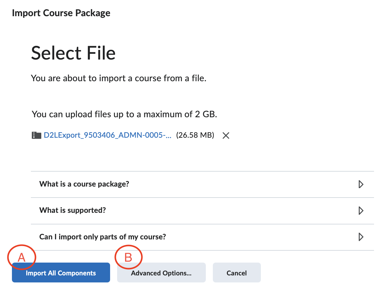 The preprocessing screen with the continue button selected.