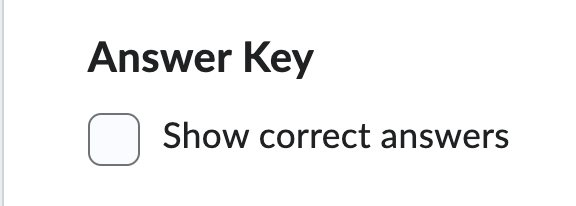Check this box if you want to print an answer key