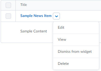 image of a news item context menu (edit, dismiss, delete)