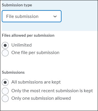 Image of File submission options 