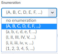Image of the enumeration options