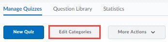 Image of the edit categories button on the manage quizzes page