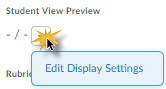 Image of the Student View Preview options on the Assessment tab of the Edit Quiz page. 