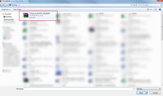 Image of a windows explorer window with a ZIPfile selected.