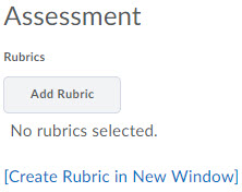 Image of the add rubric button