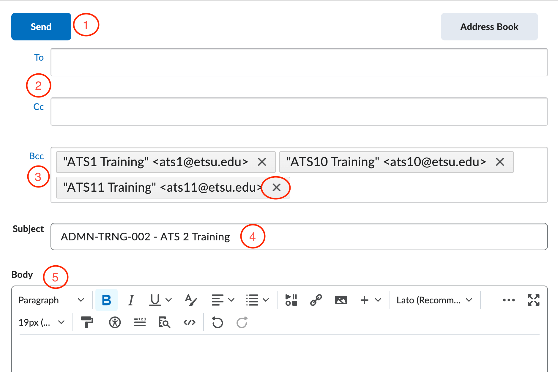 The email address lines
