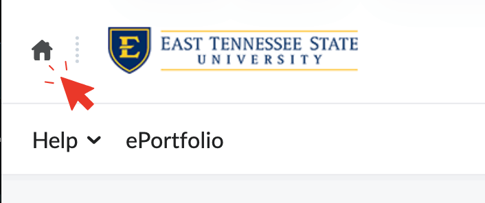 The my home icon on the d2l homepage