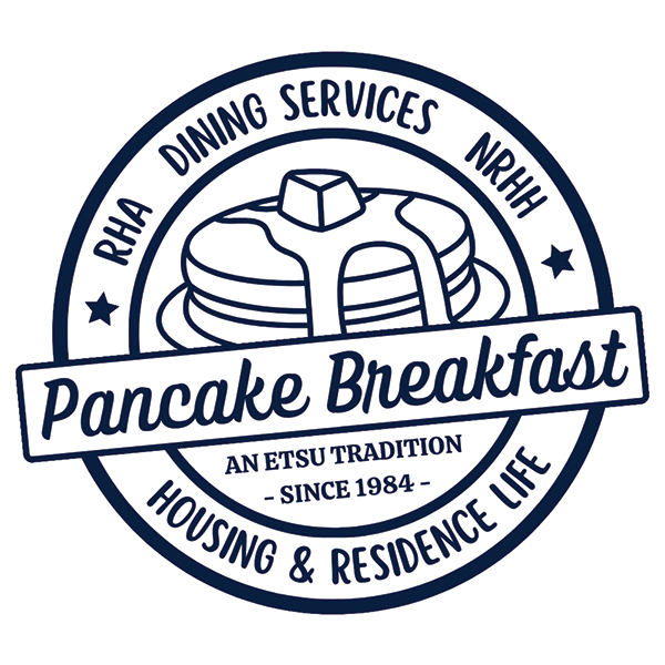 A graphic illustration of the Pancake Breakfast logo