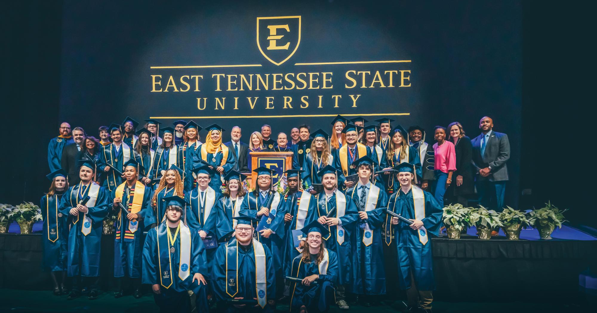 bluesky institute's first graduating cohort at commencement in december 2024.