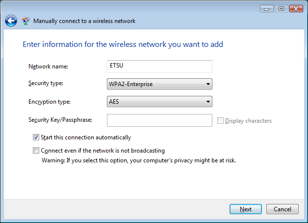 Verbindungseigenschaften