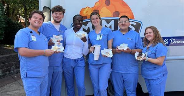 Rebecca with her nursing friends