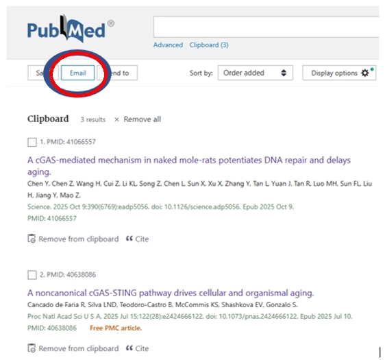 Pubmed Email