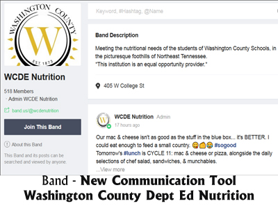 Band - Communication Tool for Washington County Nutrition