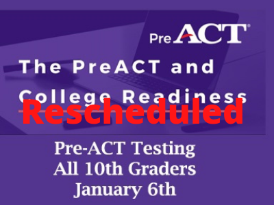 Pre-ACT for all 10th graders scheduled for January 6