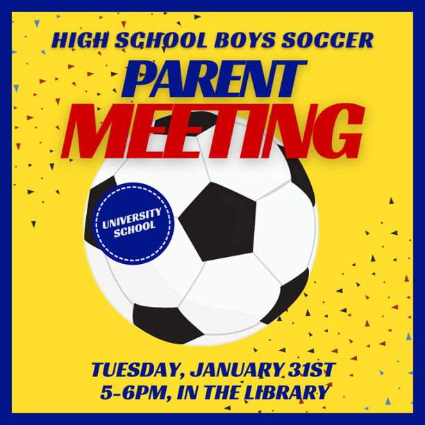 High School Boys Soccer Parent Meeting