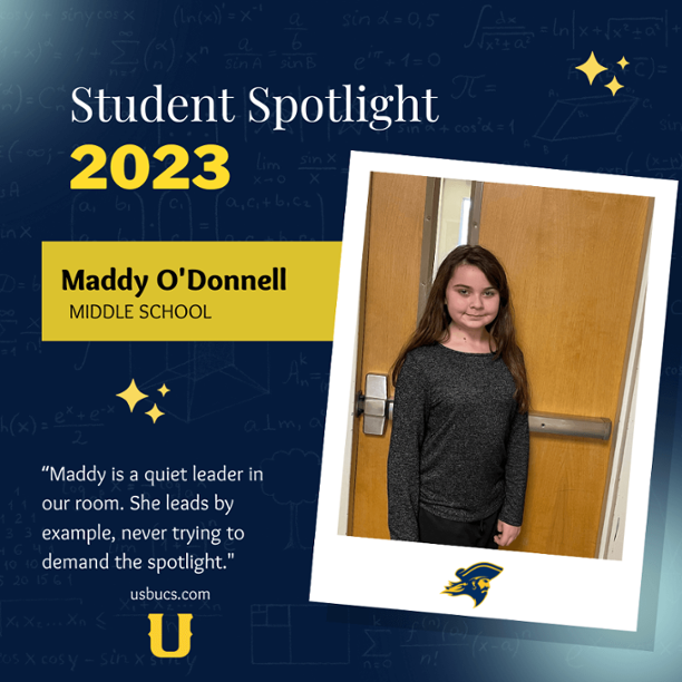 University Middle School Student Spotlight - January 23, 2023