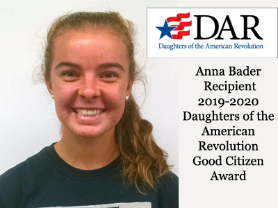 Anna Bader - Daughters of the American Revolution Award