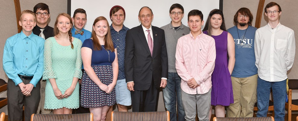 Congressman Roe with TRiO program students