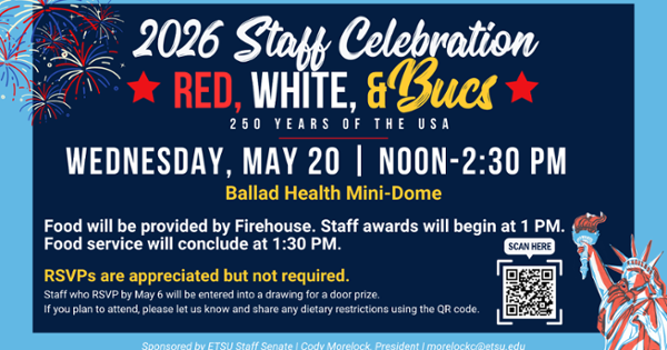 A graphic announcing the 2026 Staff Celebration