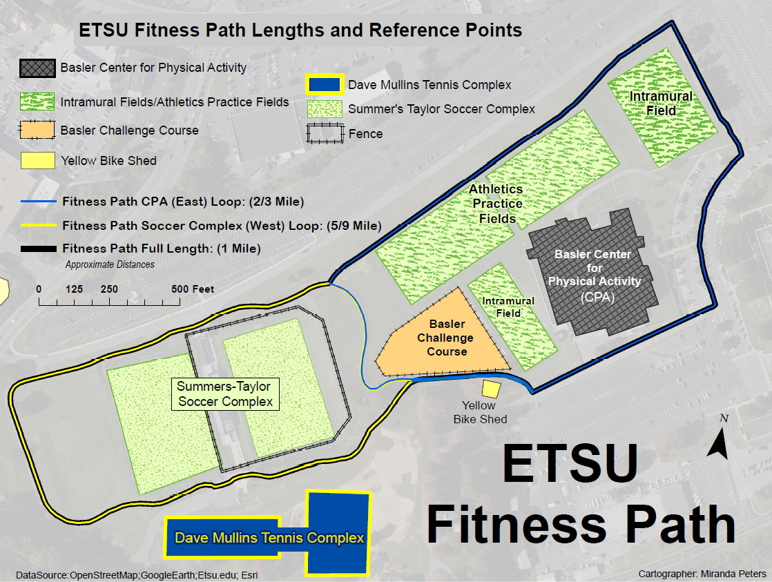ETSU Fitness Path  Map
