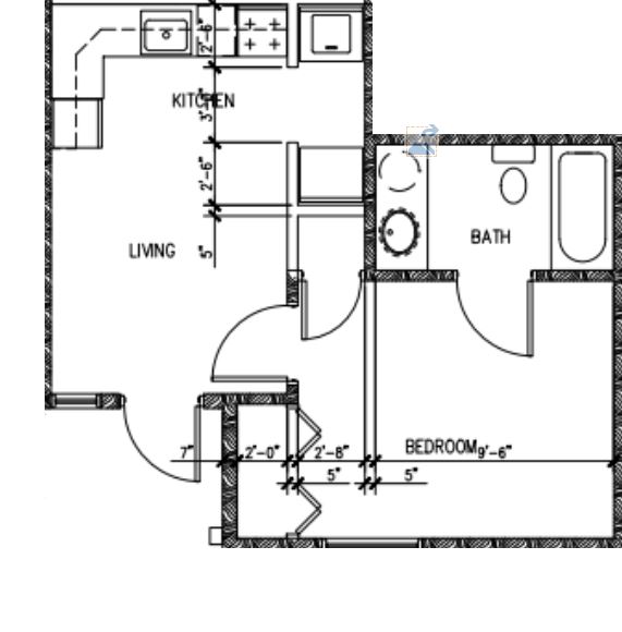 Buc Ridge Phase 4, 1 bedroom floorplan