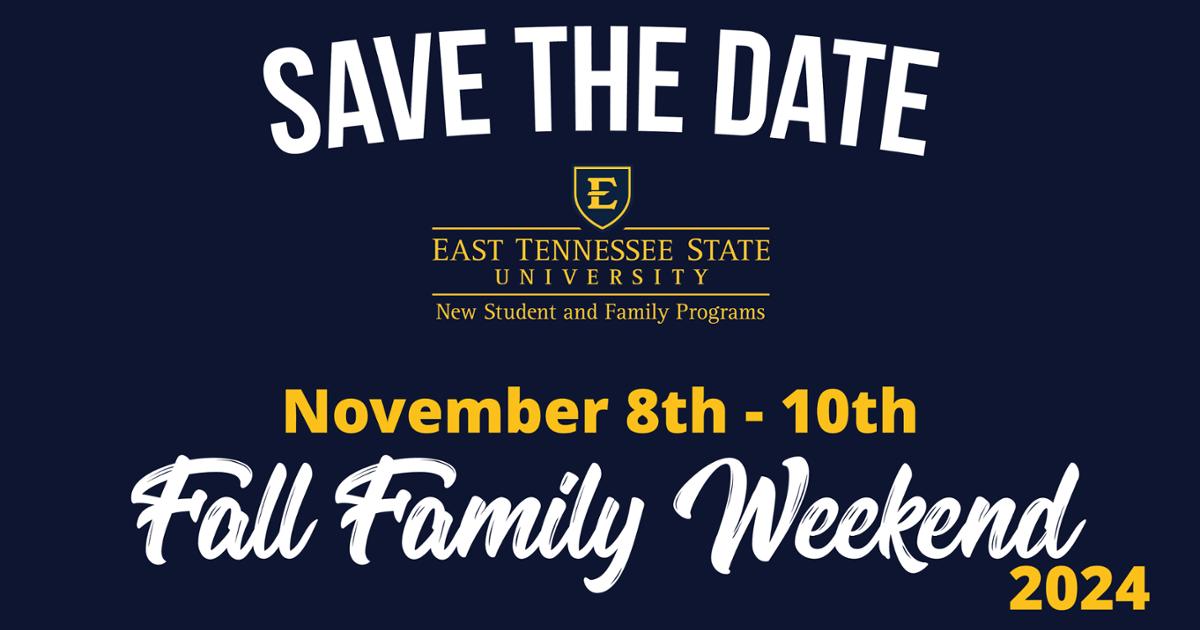 Save the date family weekend 2024 - Nov 8 - 10