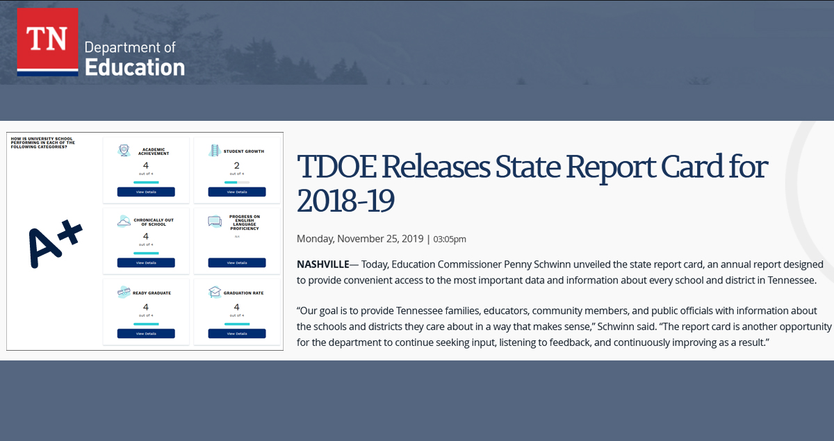 University School Report Card