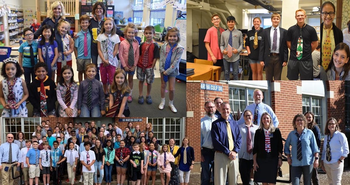 Students wearing ties