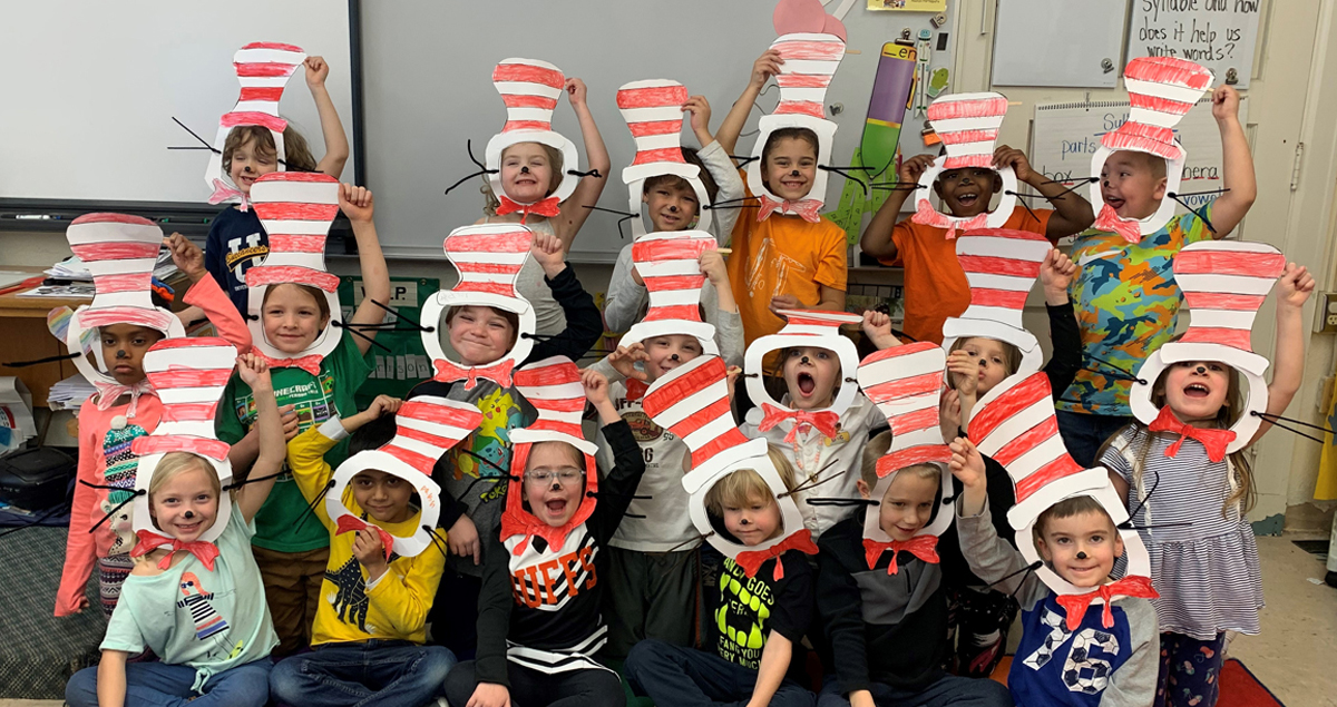 Kindergarten Students Celebrate Read Across America