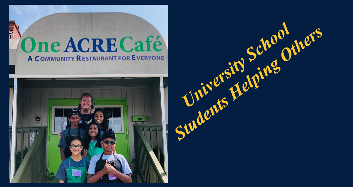 Middle School Students who recently volunteered at One Acre Cafe: 